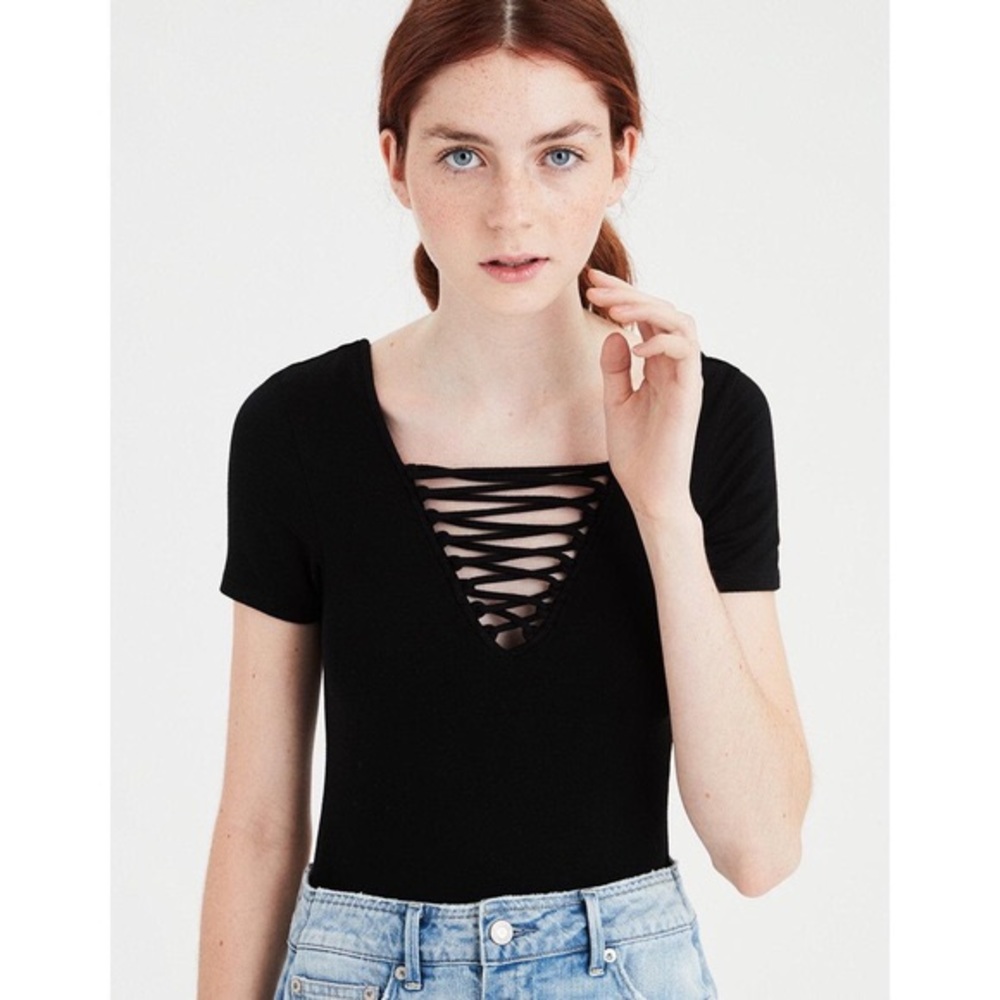 AE Black Bodysuit NWT